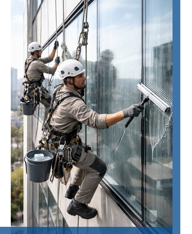 Мойка окон альпинистами в Устях-Илимске от 4680 р. | ВЫСОТНИК-Сть