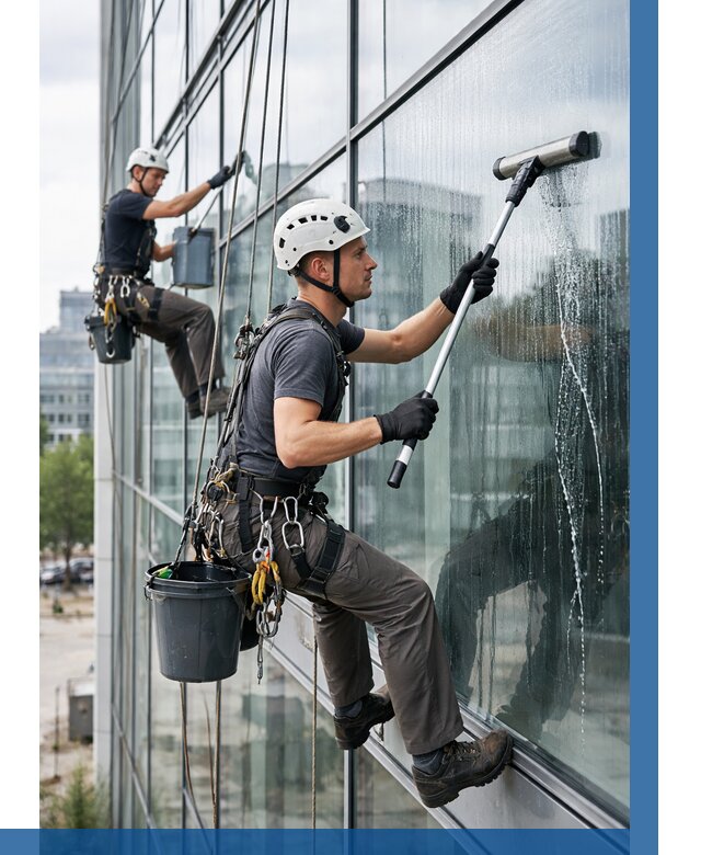 Мойка витражей альпинистами в Устях-Илимске от 728 р. под ключ|ВЫСОТНИК-Сть