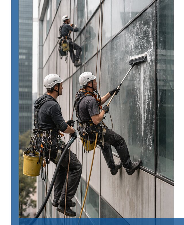 Профессиональная высотная мойка фасадов зданий в Устях-Илимске