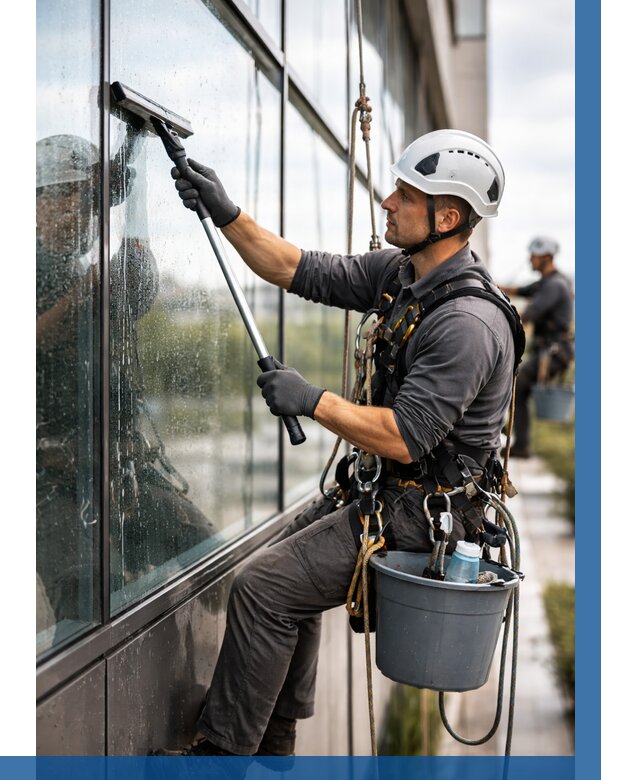 Мойка стеклянных фасадов в Устях-Илимске от 208 р. | ВЫСОТНИК-Сть