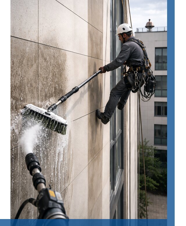 Мойка фасада из керамогранита в Устях-Илимске от 312 р. | ВЫСОТНИК-Сть