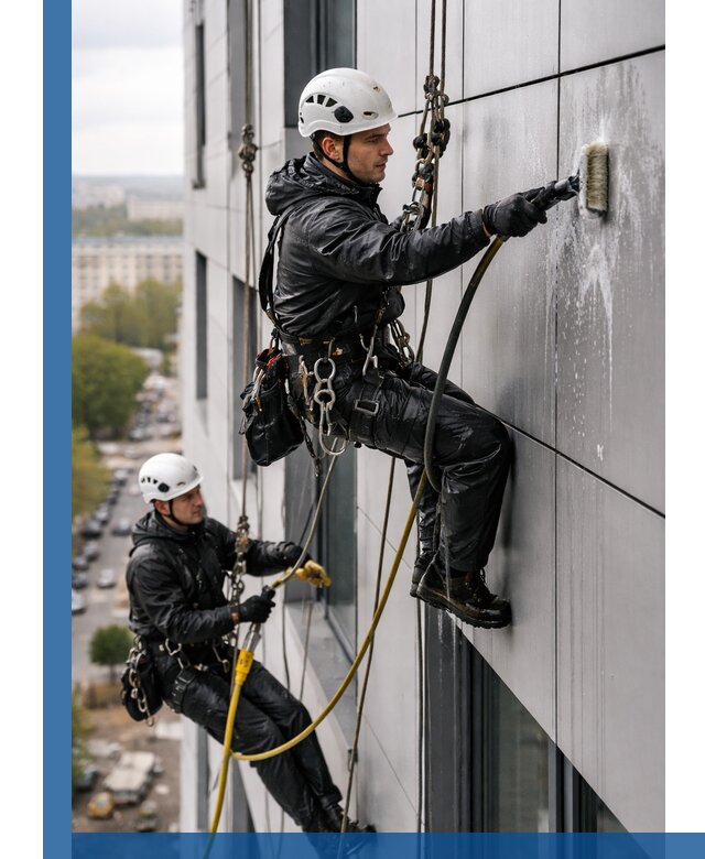 Профессиональная мойка фасада из композита в Устях-Илимске