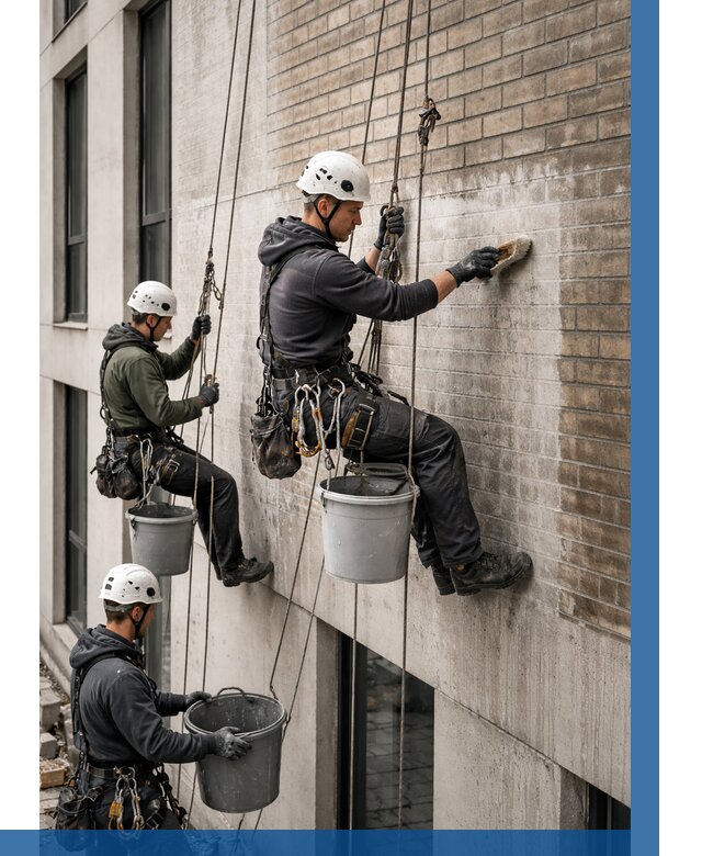 Удаление высолов с фасада в Устях-Илимске от 260 р. | ВЫСОТНИК-Сть