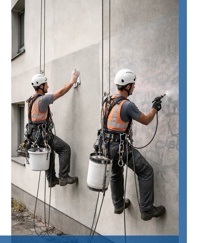 Антиграффити покрытие фасада в Устях-Илимске от 624 р. | ВЫСОТНИК-Сть