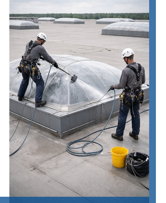 Мойка зенитных фонарей в Устях-Илимске, заказать от 4680 р. | ВЫСОТНИК-Сть