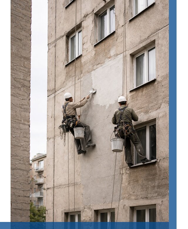 Косметический ремонт фасада в Устях-Илимске от 1144 р. | ВЫСОТНИК-Сть