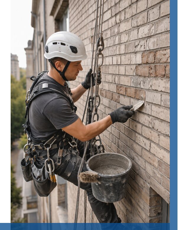 Ремонт кирпичной кладки фасада в Устях-Илимске от 1872 р. | ВЫСОТНИК-Сть