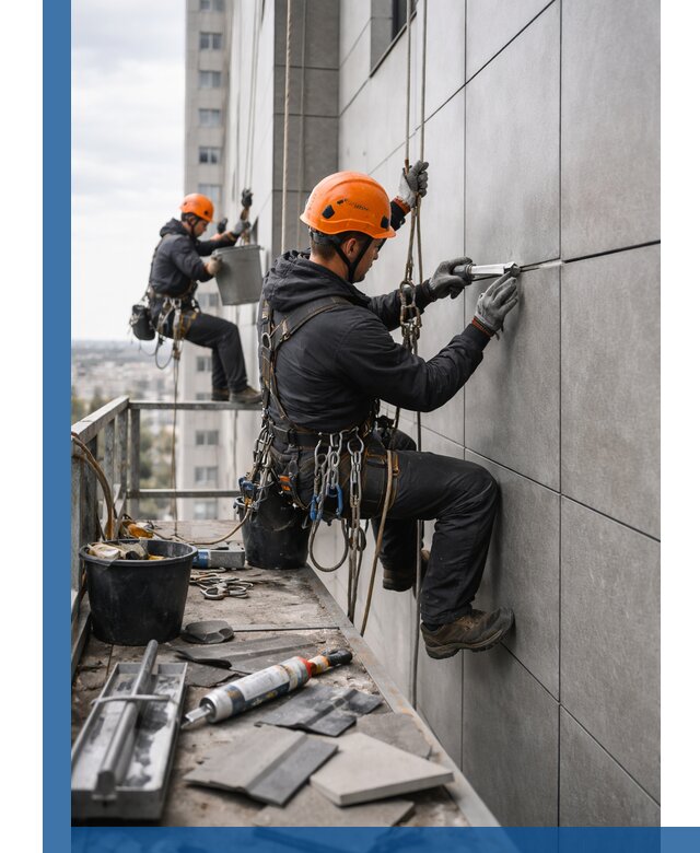 Профессиональный ремонт фасада из керамогранита в Устях-Илимске