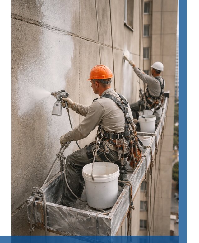 Грунтовка фасада на высоте в Устях-Илимске от 125 р. | ВЫСОТНИК-Сть