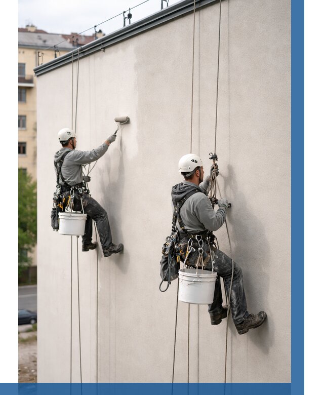 Покраска оштукатуренного фасада в Устях-Илимске от 333 р. | ВЫСОТНИК-Сть