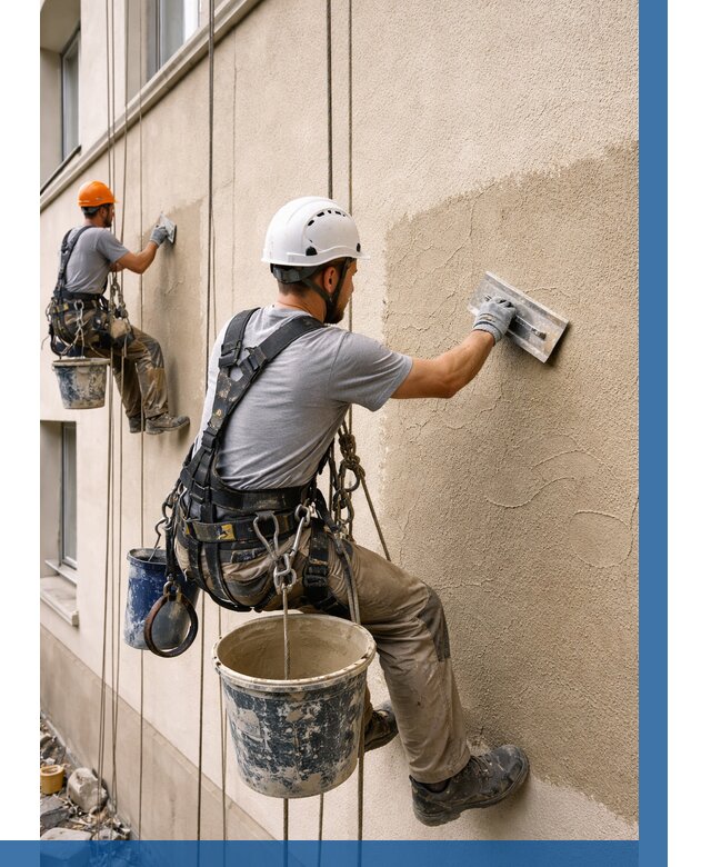 Декоративная штукатурка фасада в Устях-Илимске от 1248 р. | ВЫСОТНИК-Сть