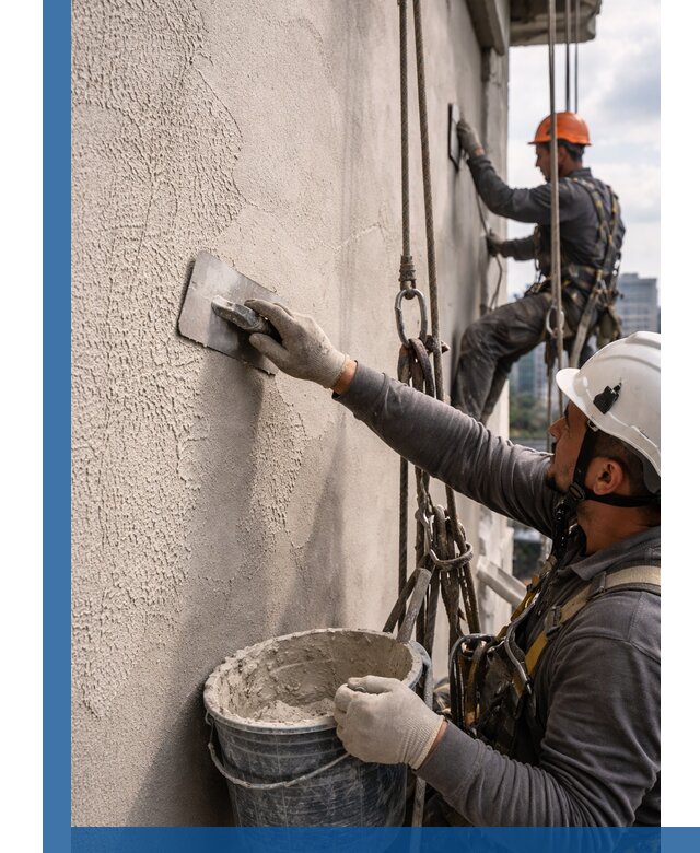 Декоративная штукатурка фасада с утеплением и защитой в Устях-Илимске