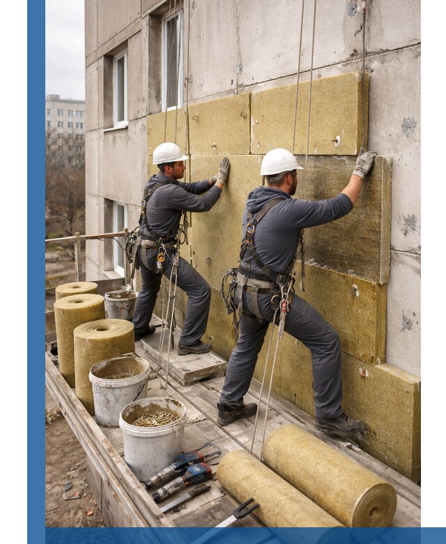 Утепление фасада минватой в Устях-Илимске под ключ с гарантией