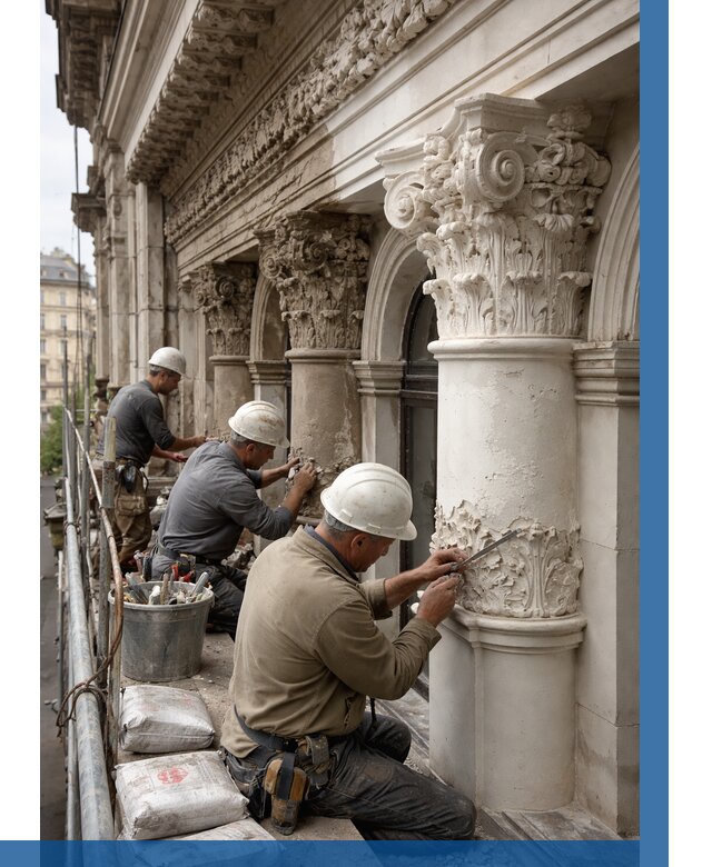 Реставрация фасадной лепнины в Устях-Илимске от 2600 р. | ВЫСОТНИК-Сть