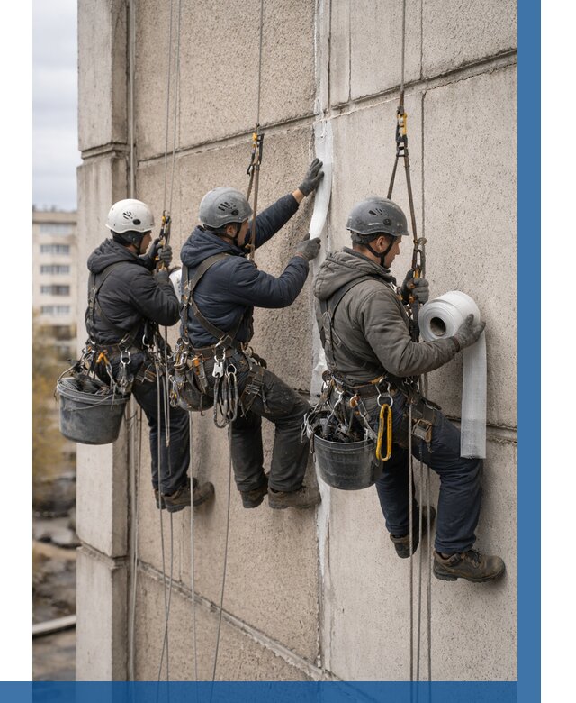 Ремонт межпанельных швов в Устях-Илимске от 780 р. | ВЫСОТНИК-Сть