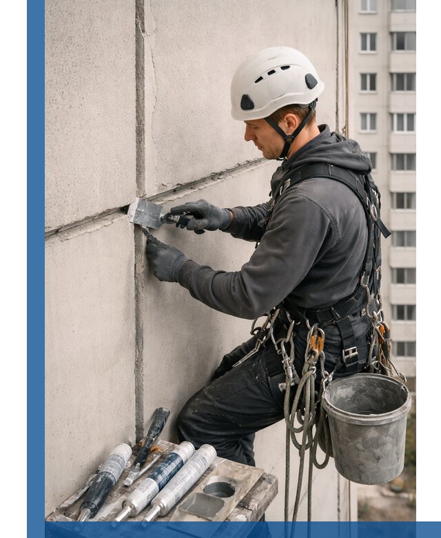 Ремонт межпанельных швов в Устях-Илимске герметизация и восстановление