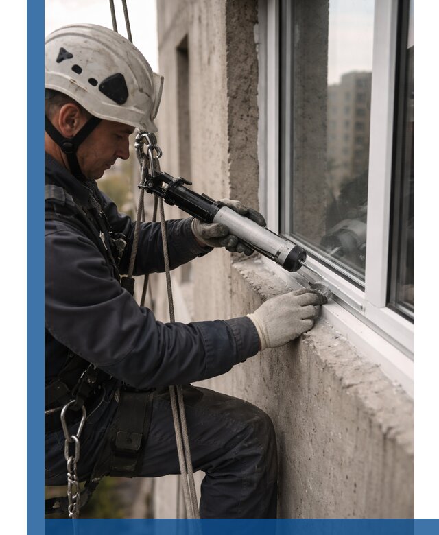 Герметизация оконных швов снаружи в Устях-Илимске профессионально