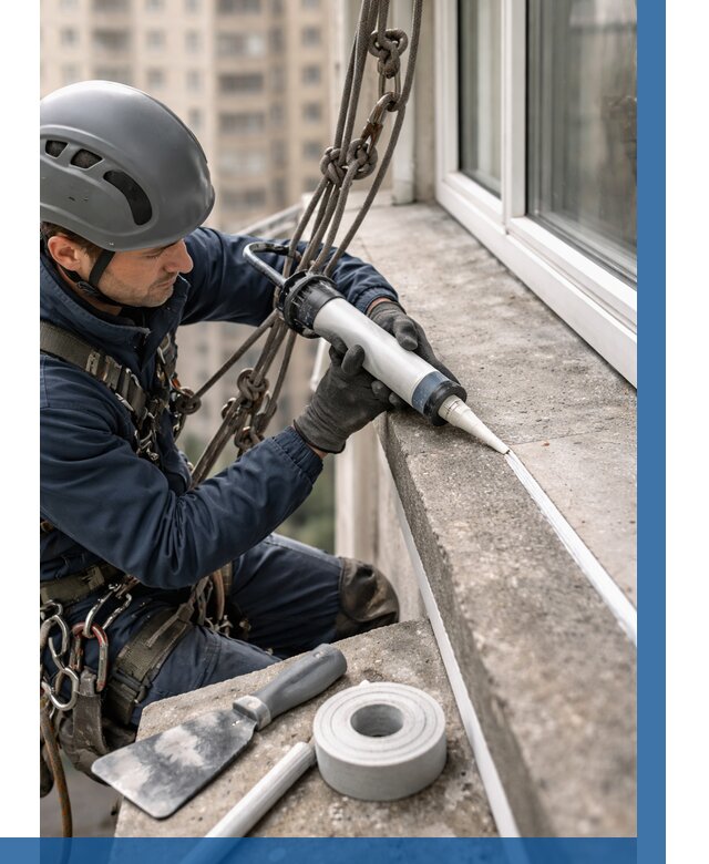 Герметизация балконного козырька в Устях-Илимске от 4680 р. | ВЫСОТНИК-Сть