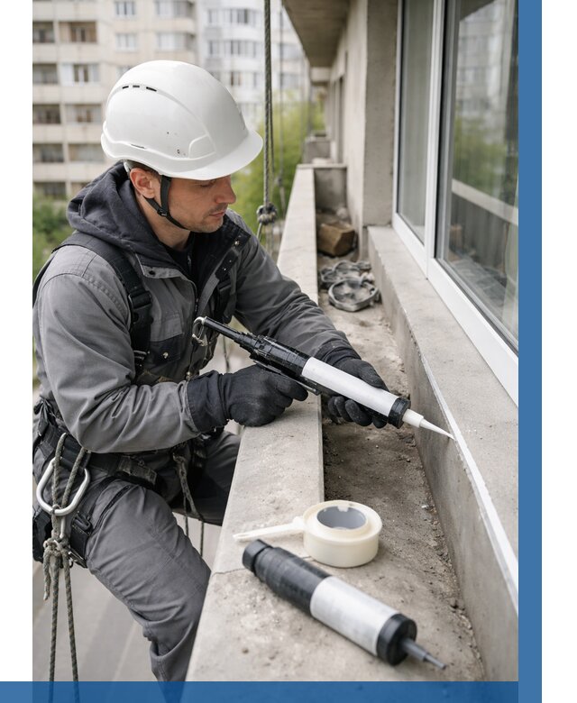 Герметизация швов лоджии в Устях-Илимске от 4680 р. | ВЫСОТНИК-Сть