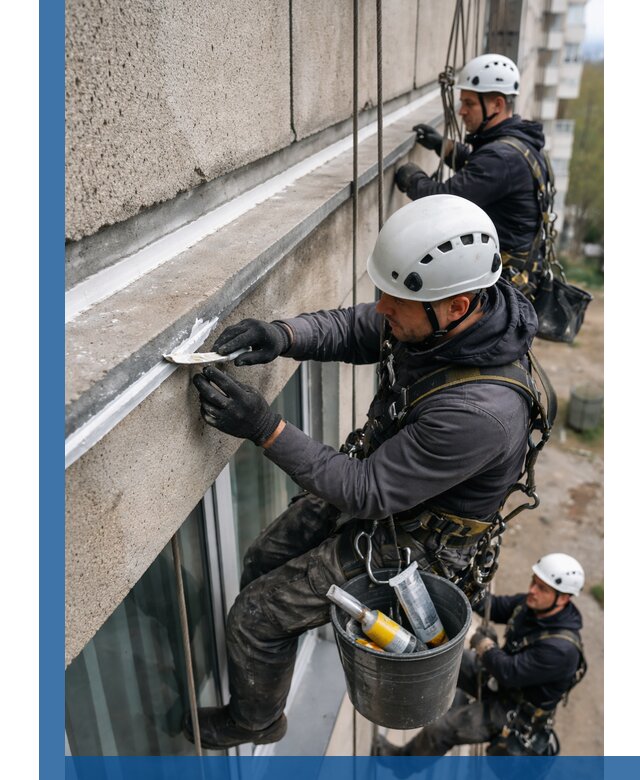 Герметизация примыкания балкона в Устях-Илимске под ключ с гарантией