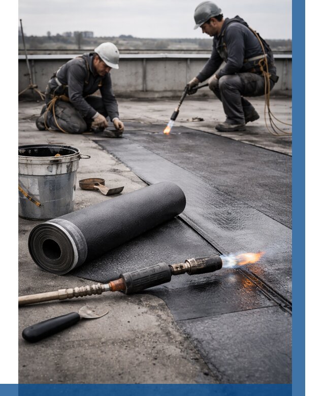 Ремонт рулонной кровли в Устях-Илимске от 676 р. | ВЫСОТНИК-Сть