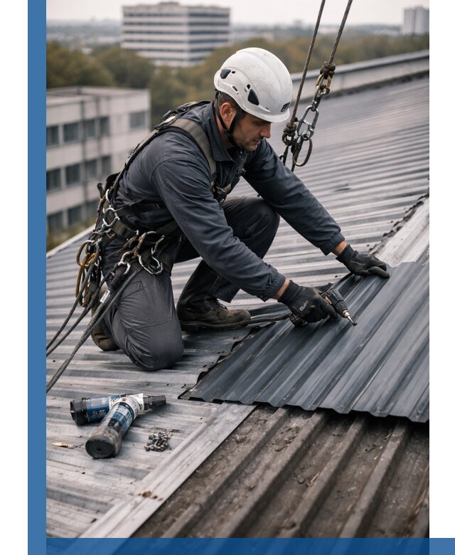 Ремонт профнастила на кровле в Устях-Илимске, работы под ключ