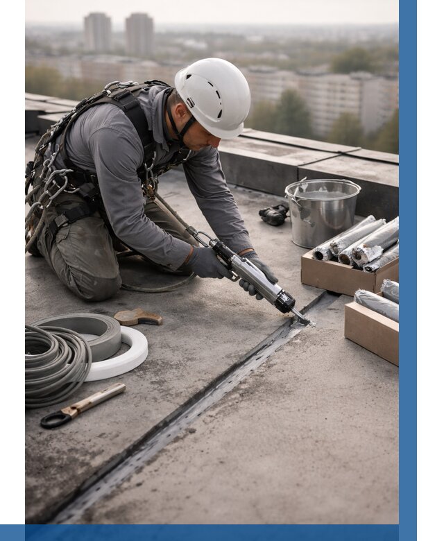 Герметизация швов кровли в Устях-Илимске от 468 р./м2 | ВЫСОТНИК-Сть