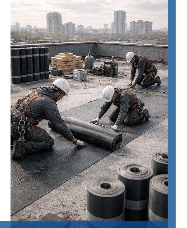 Монтаж мягкой кровли под ключ в Устях-Илимске от 468 р. | ВЫСОТНИК-Сть