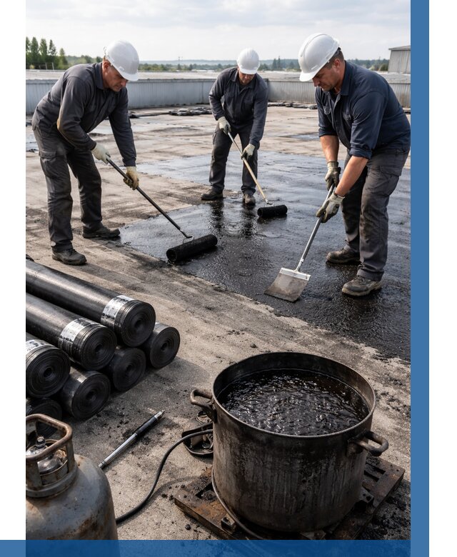 Гидроизоляция кровли мастикой в Устях-Илимске от 624 р. | ВЫСОТНИК-Сть