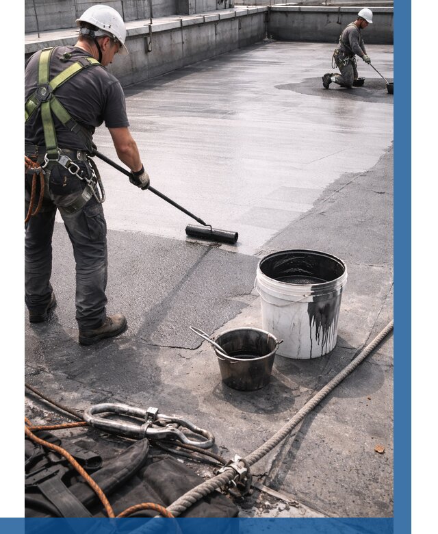 Гидроизоляция кровли жидкой резиной в Устях-Илимске от 520 р. | ВЫСОТНИК-Сть