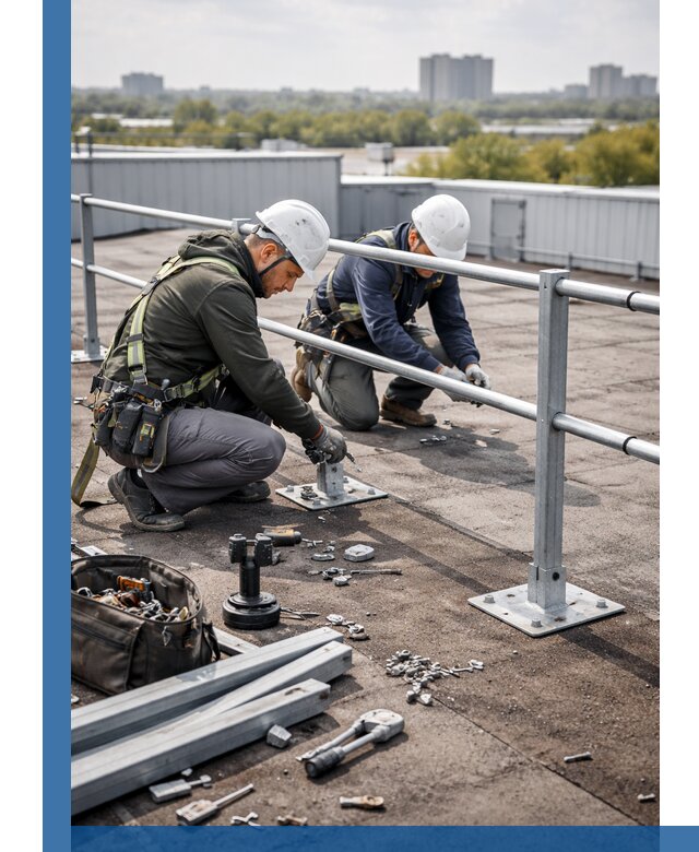 Монтаж кровельного ограждения в Устях-Илимске под ключ с гарантией