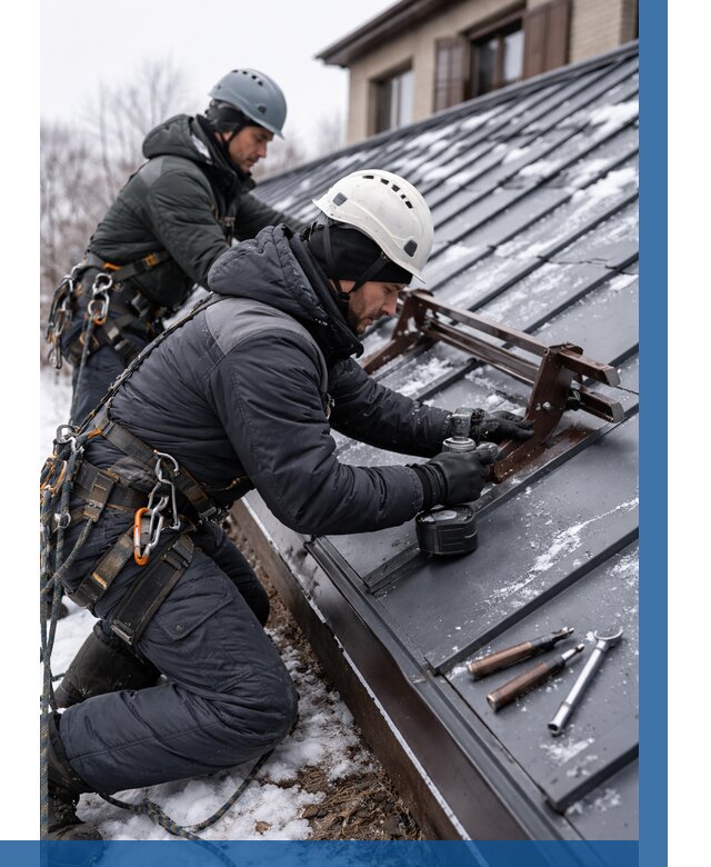 Монтаж снегозадержателей в Устях-Илимске от 468 р. | ВЫСОТНИК-Сть