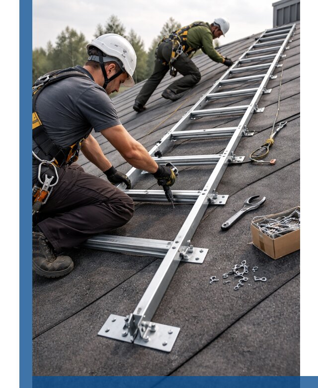 Профессиональный монтаж кровельной лестницы в Устях-Илимске под ключ