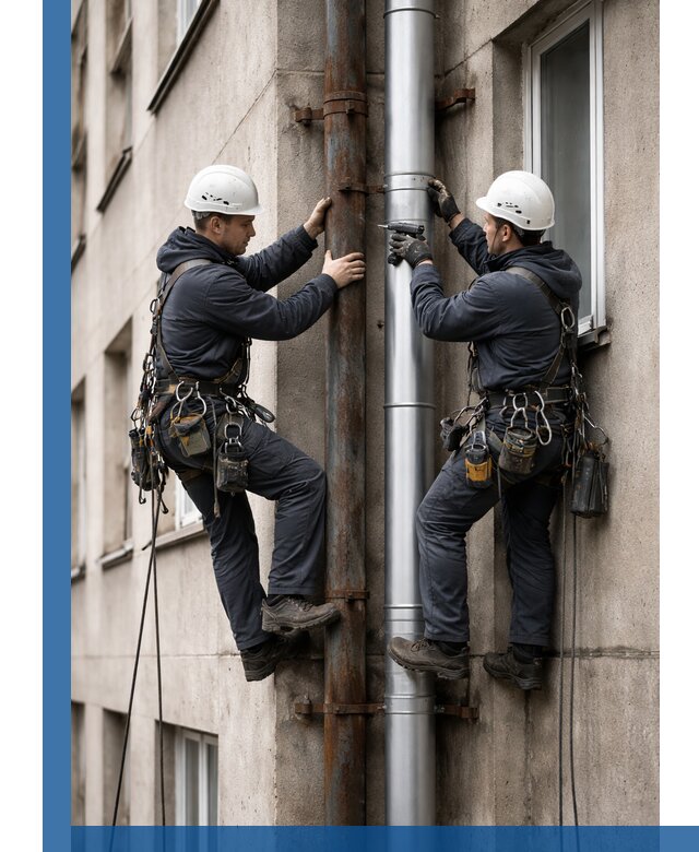Замена водосточных труб в Устях-Илимске: монтаж и демонтаж под ключ