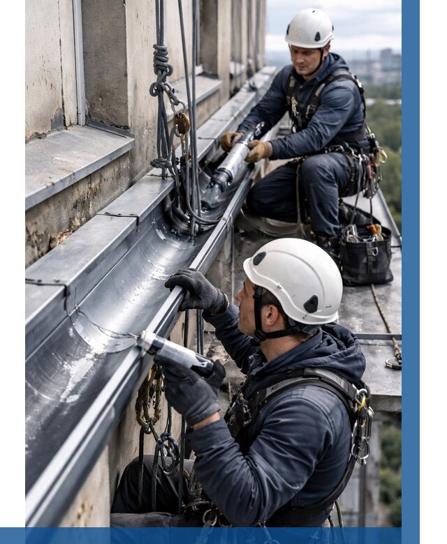 Ремонт водосточных желобов в Устях-Илимске от 6760 р. | ВЫСОТНИК-Сть