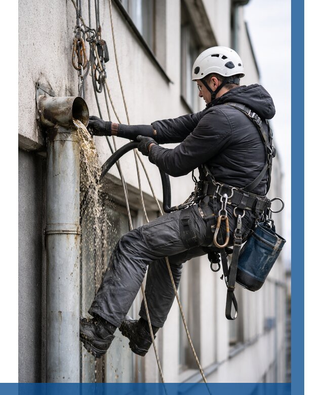 Прочистка водосточных труб в Устях-Илимске от 3640 р. | ВЫСОТНИК-Сть