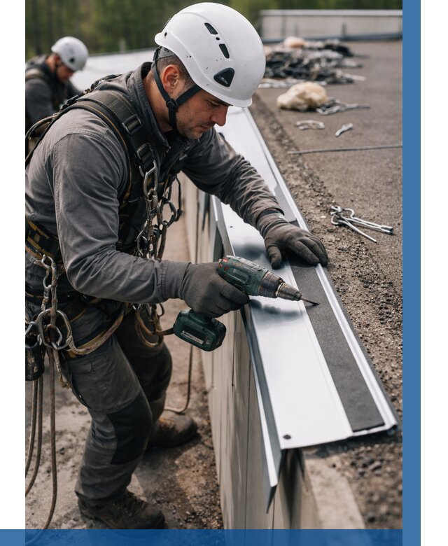 Монтаж капельника на кровле в Устях-Илимске от 312 р. | ВЫСОТНИК-Сть