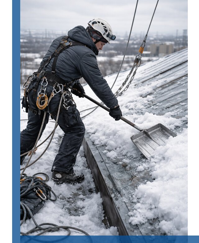 Профессиональная очистка кровли от снега и наледи в Устях-Илимске