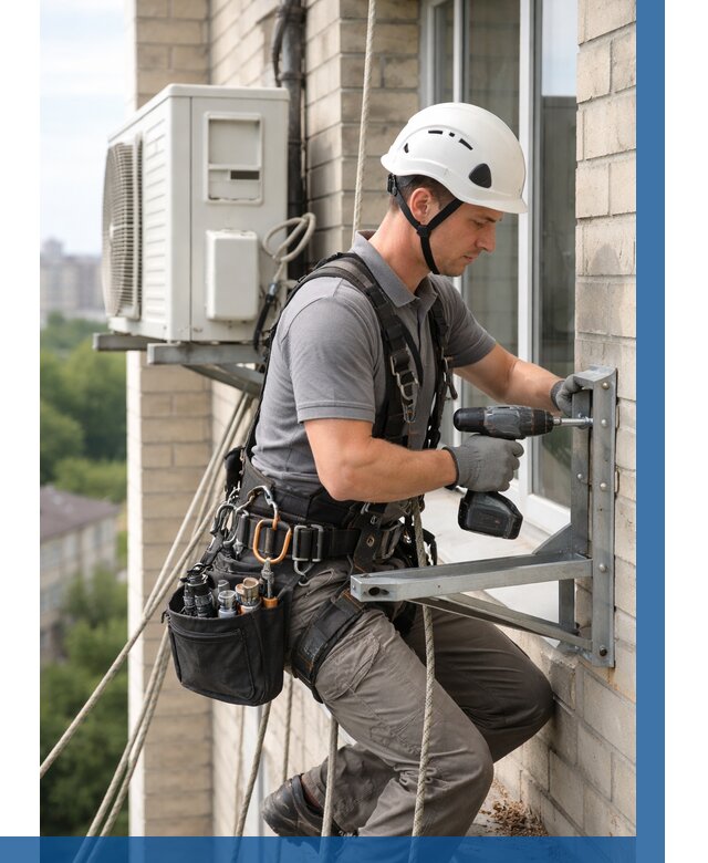 Установка кронштейнов кондиционера в Устях-Илимске от 3640 р. | ВЫСОТНИК-Сть