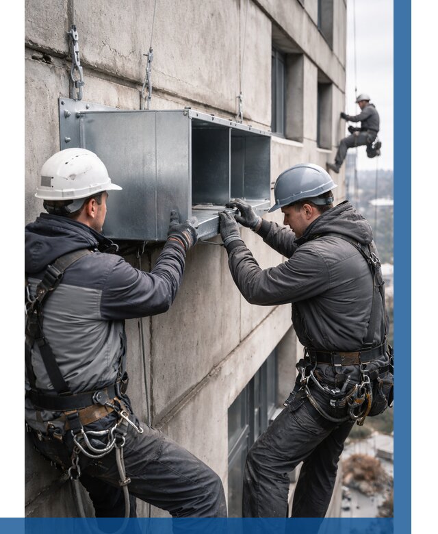 Монтаж вентиляционных коробов в Устях-Илимске от 3120 р. | ВЫСОТНИК-Сть