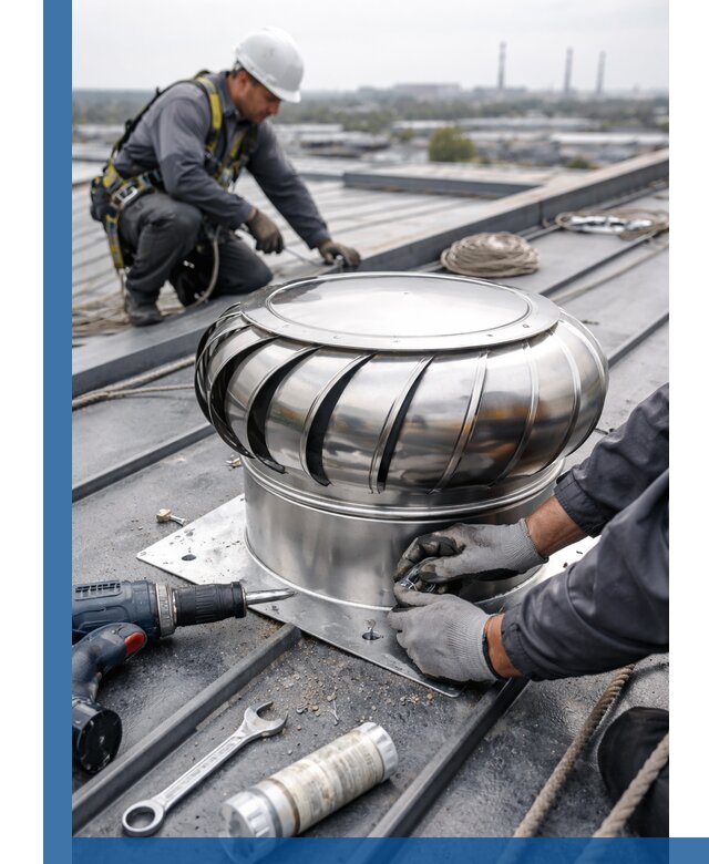 Установка дефлекторов на кровле в Устях-Илимске профессионально