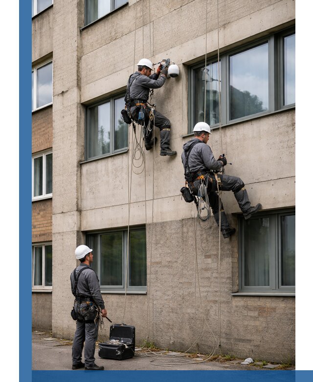 Монтаж фасадных камер видеонаблюдения в Устях-Илимске под ключ