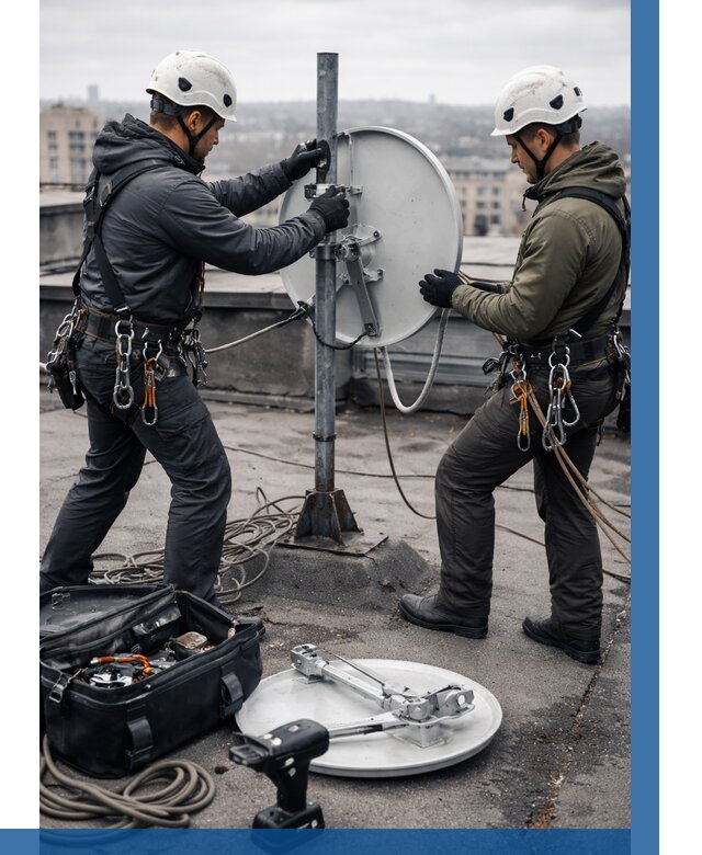 Демонтаж антенн на крыше в Устях-Илимске от 4680 р. | ВЫСОТНИК-Сть