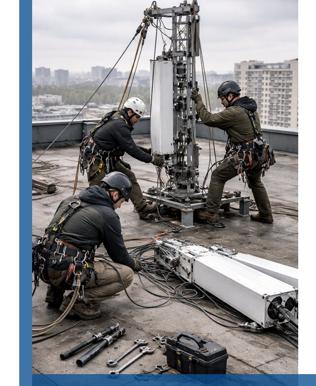 Демонтаж антенн на крыше зданий в Устях-Илимске с гарантией