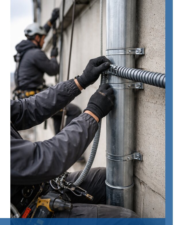 Монтаж гофры для кабеля в Устях-Илимске от 312 р. | ВЫСОТНИК-Сть