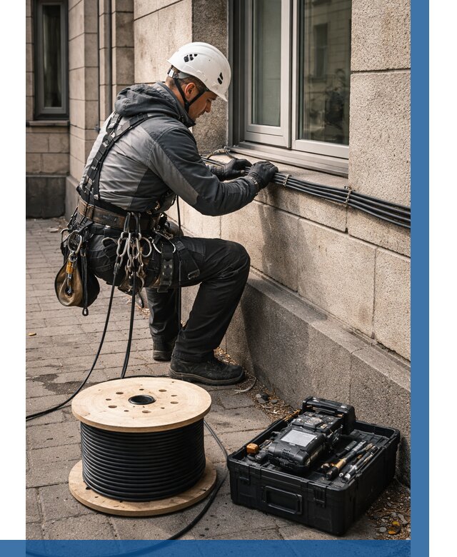 Прокладка оптоволоконного кабеля в Устях-Илимске от 832 р. | ВЫСОТНИК-Сть