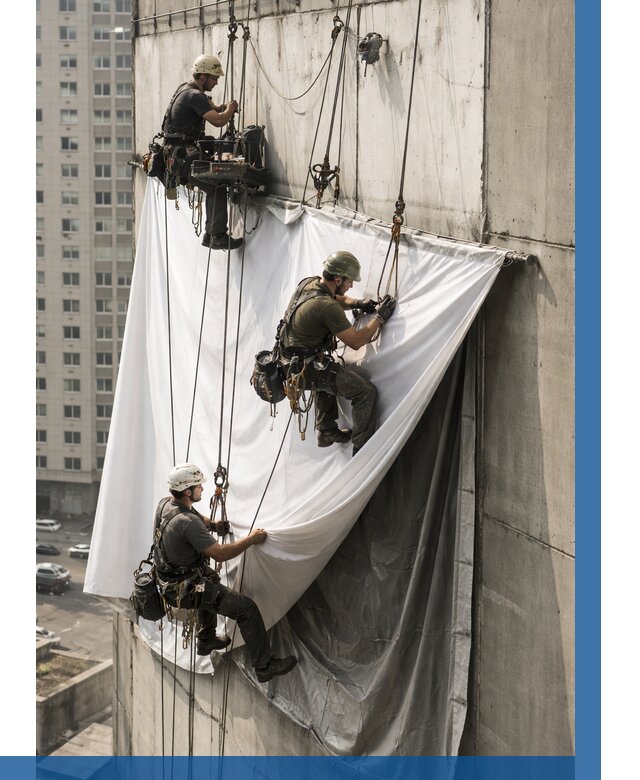 Замена баннерного полотна в Устях-Илимске от 6760 р. | ВЫСОТНИК-Сть—заказать