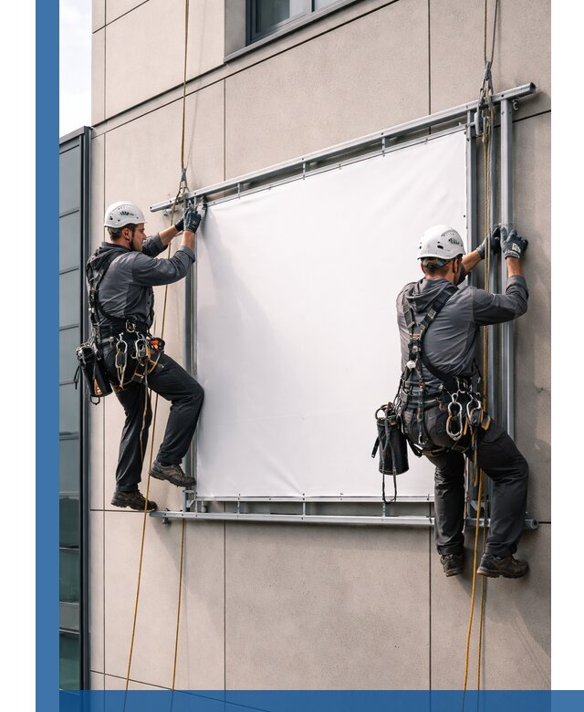 Монтаж наружной рекламной вывески в Устях-Илимске под ключ