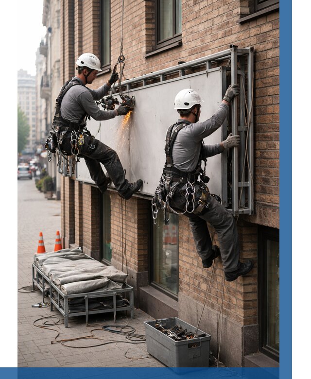 Демонтаж рекламной вывески в Устях-Илимске от 6760 р. | ВЫСОТНИК-Сть