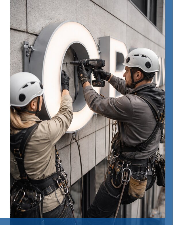 Монтаж световых букв в Устях-Илимске от 3120 р. под ключ ВЫСОТНИК-Сть